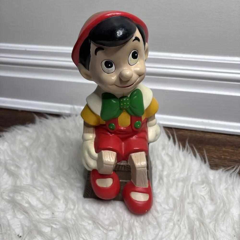 Vintage Evans 1945 Disney Pinocchio & Pluto Ceramic Figurine Lot Shelf Sitters